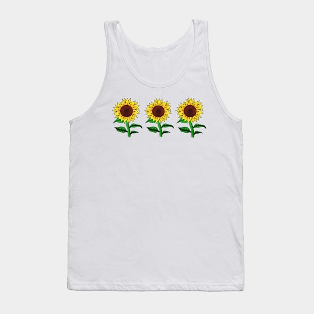 sunflower Tank Top by tiffytiff